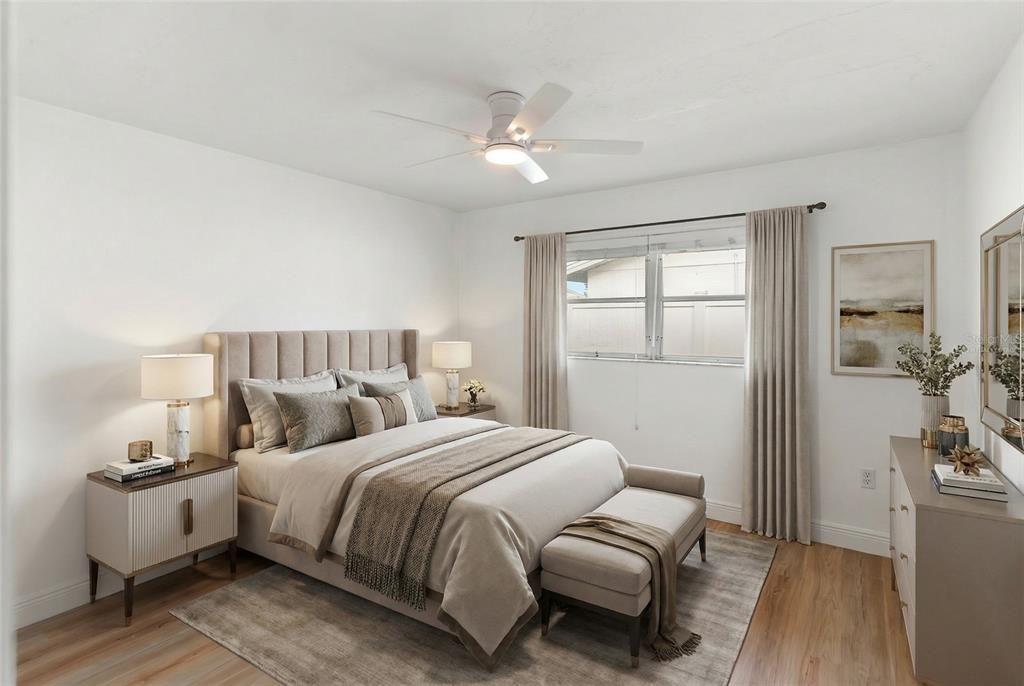 Bedroom, Interior, Wood Texture Flooring