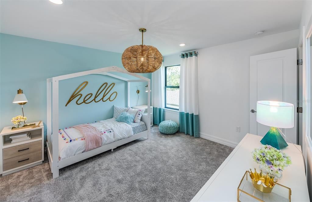 Bedroom, Interior, Pendant Lights, Recessed Lighting