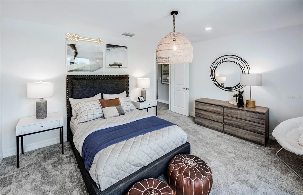 Bedroom, Interior, Recessed Lighting