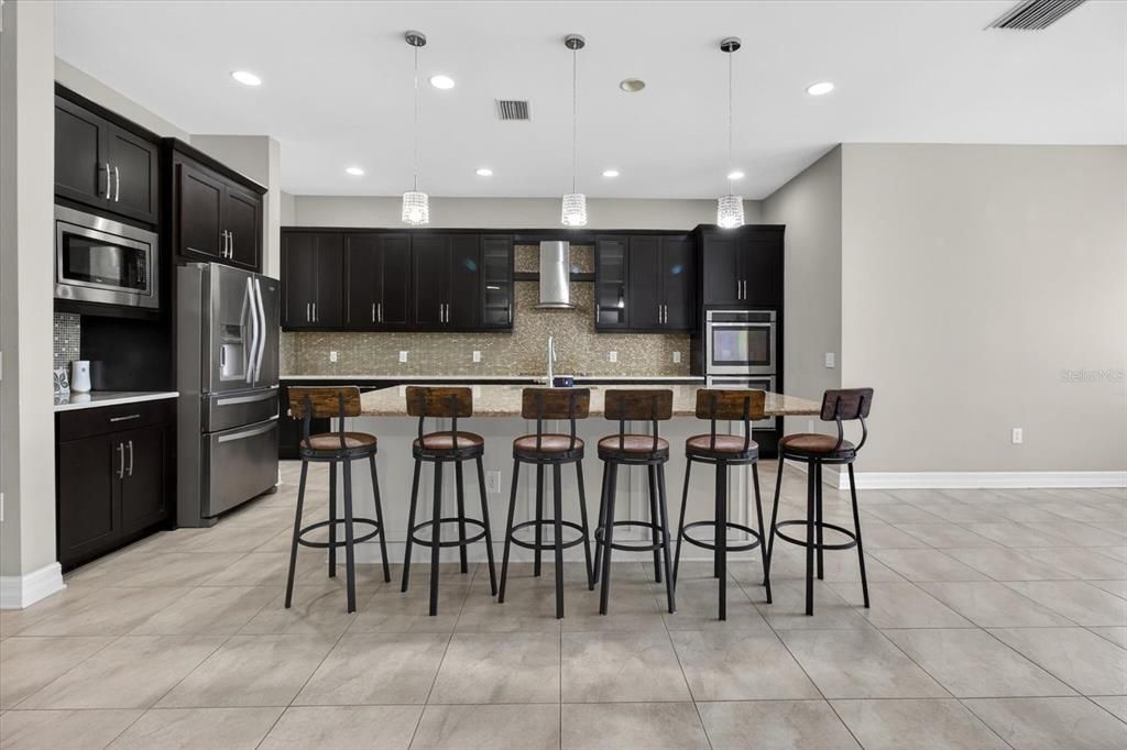 Interior, Kitchen, Pendant Lights, Recessed Lighting, Stainless Steel Appliances