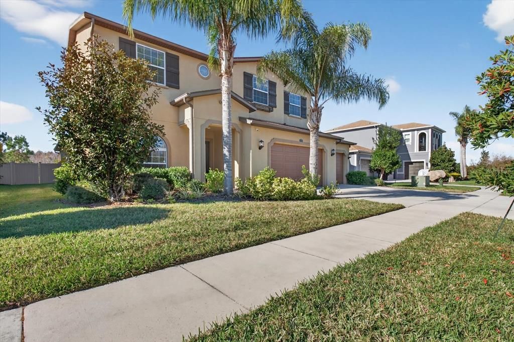 Attached, Backyard, Exterior, Facade, Mediterranean