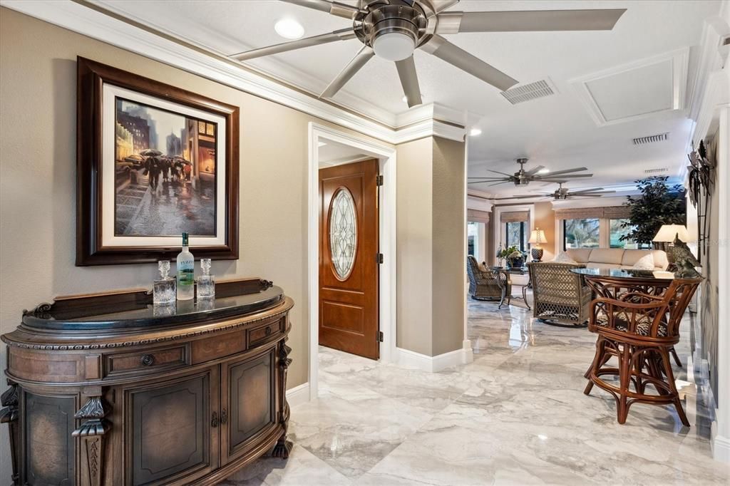 Interior, Living room, Marble, Recessed Lighting