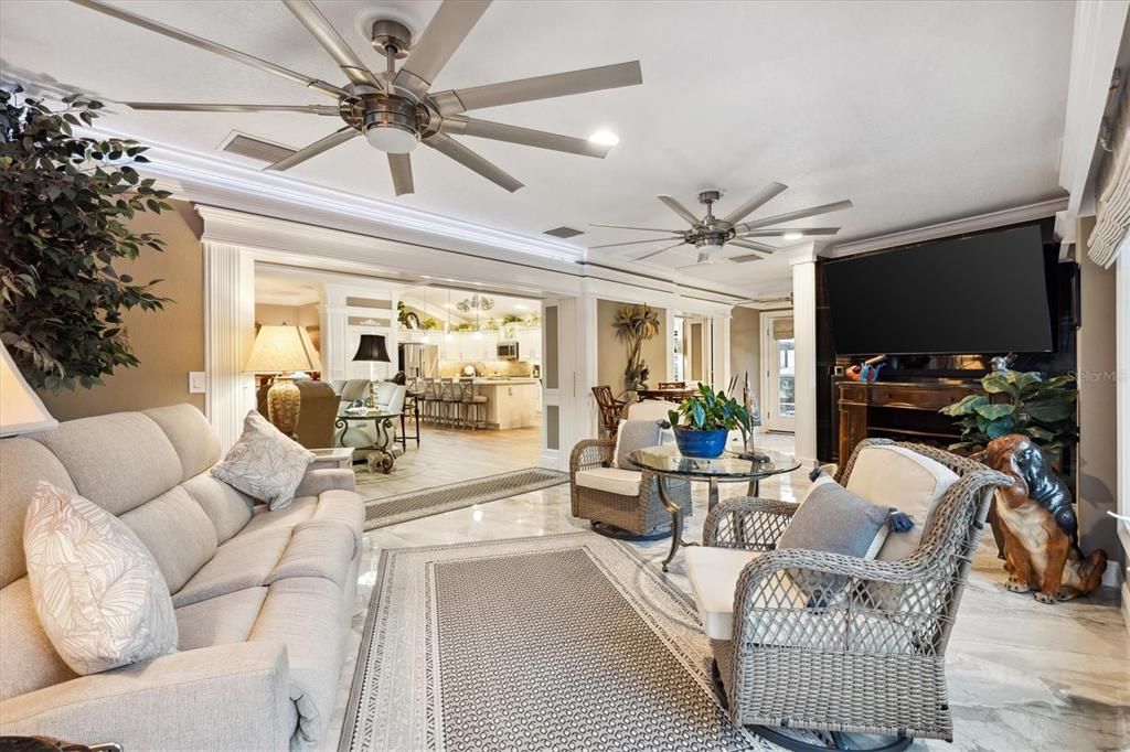 Interior, Living room, Recessed Lighting