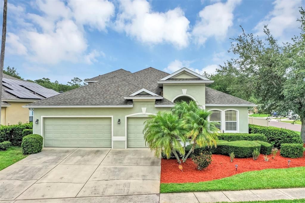 Attached, Exterior, Facade, Solar Panels, Ranch