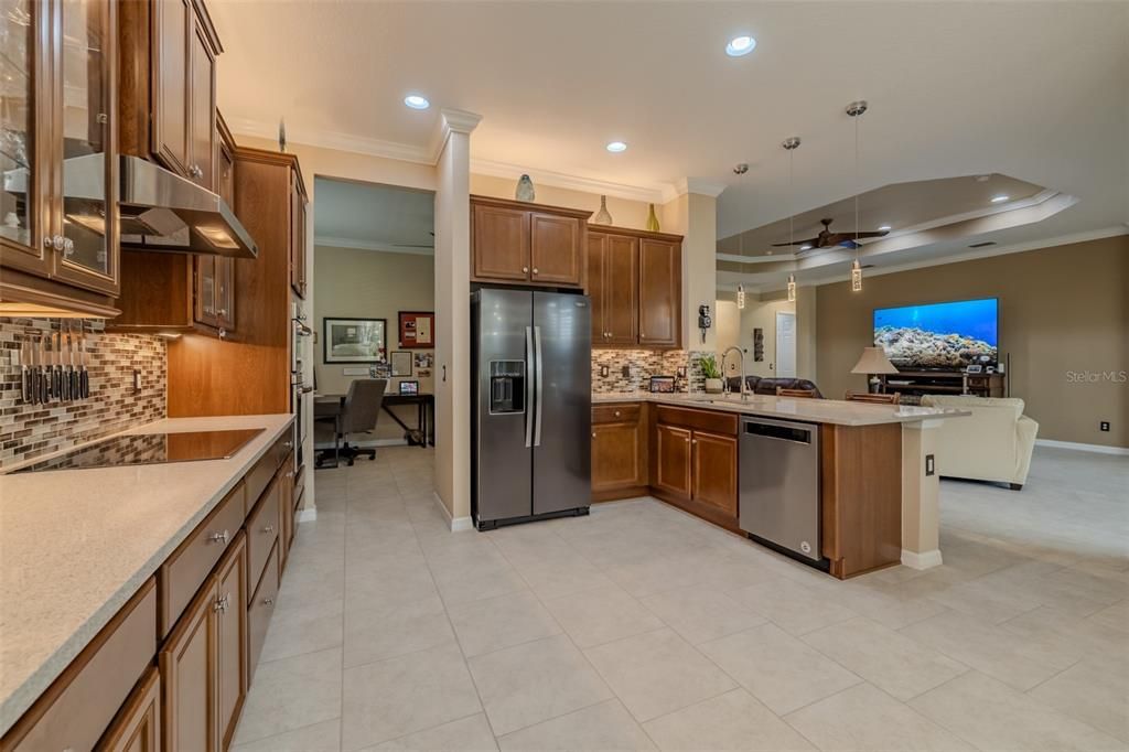 Interior, Kitchen, Living room, Recessed Lighting