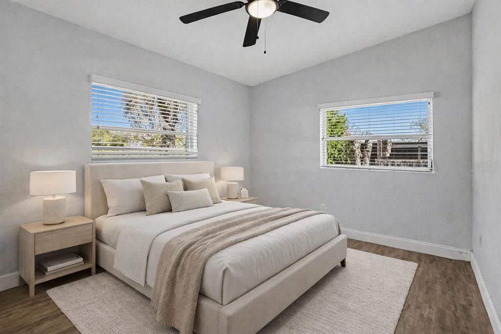 Bedroom, Interior, Wood Texture Flooring