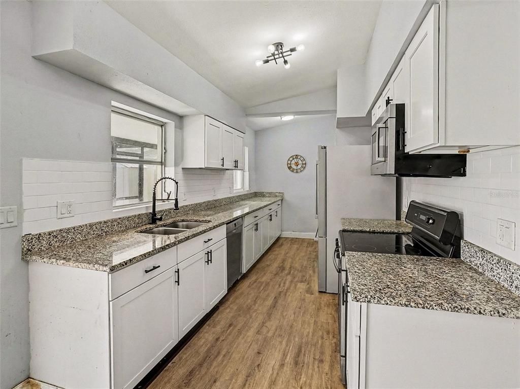 Interior, Kitchen, Wood Texture Flooring