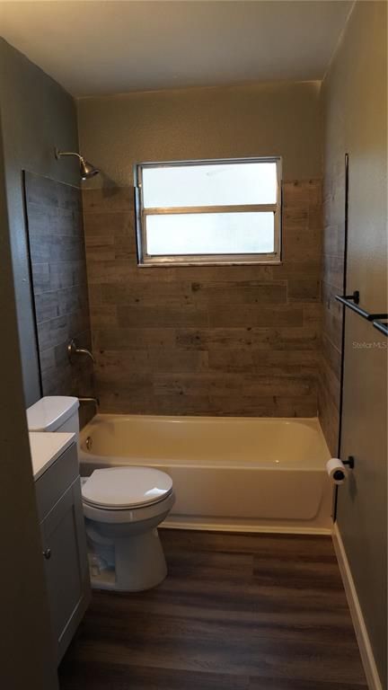 Bathroom, Interior, Wood Texture Flooring, Wooden Walls
