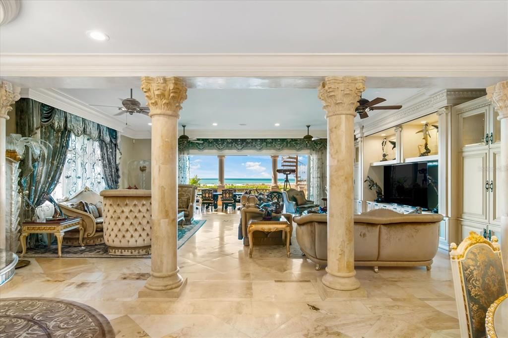 Chandelier, Interior, Living room, Recessed Lighting, Water