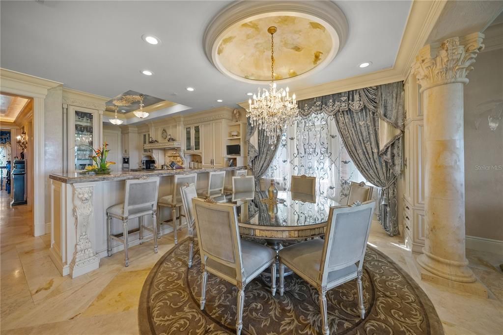 Chandelier, Dining room, Interior, Kitchen, Recessed Lighting