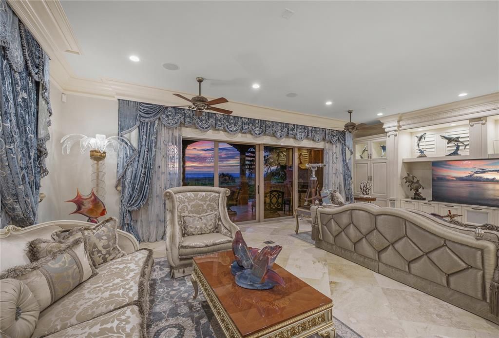 Interior, Living room, Recessed Lighting