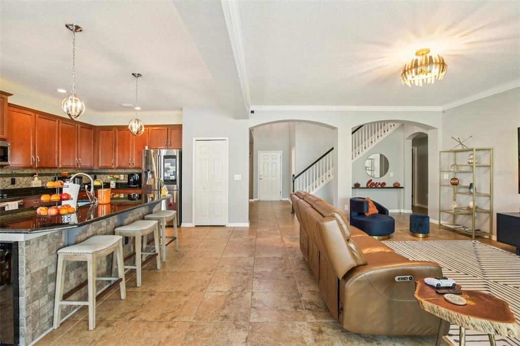 Interior, Kitchen, Pendant Lights, Recessed Lighting, Stainless Steel Appliances