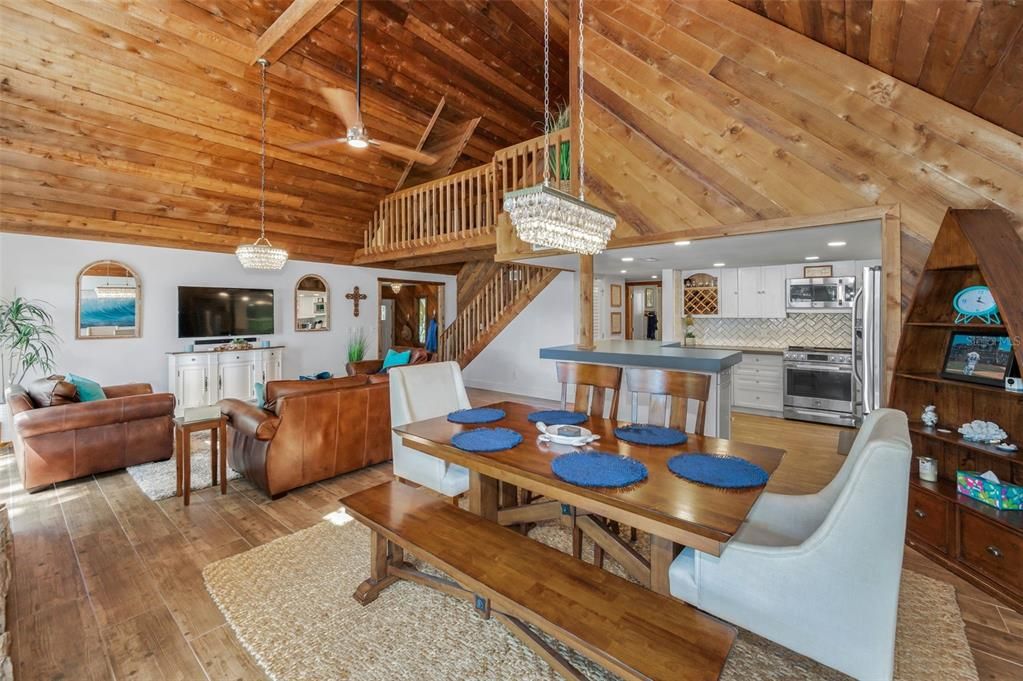 Bathroom, Fireplace, Interior, Recessed Lighting, Wood Texture Flooring