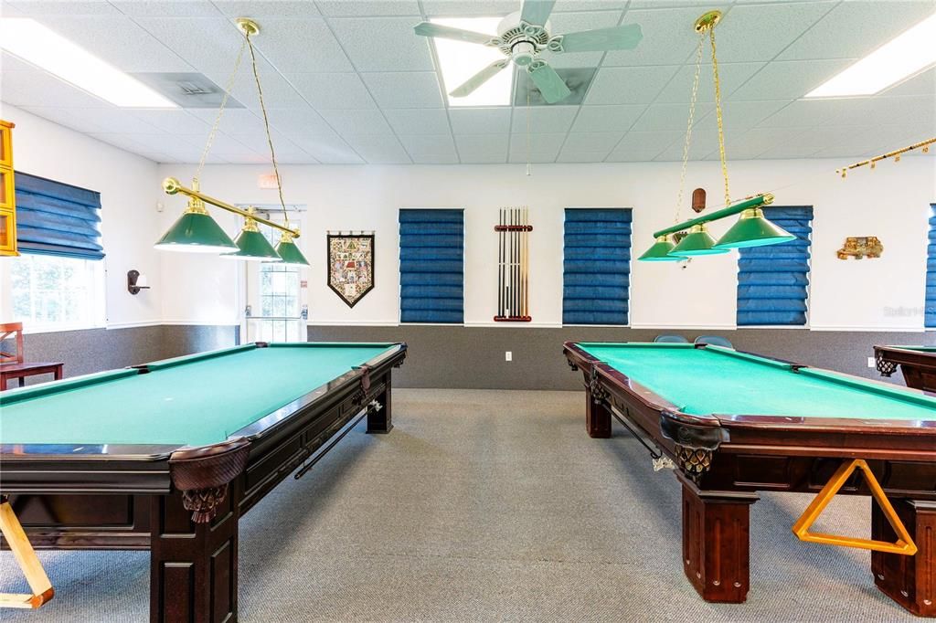 Billiard Table, Game Room, Interior, Pendant Lights