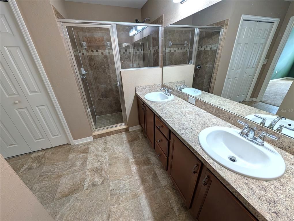 Bathroom, Dual Sink Vanities, Glass Shower, Interior