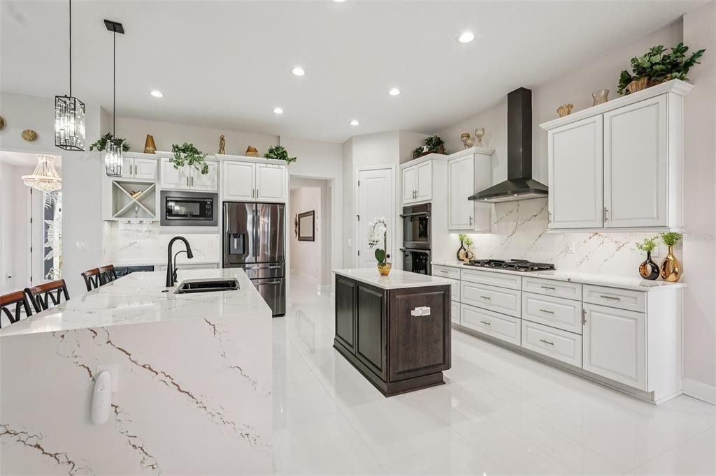 Interior, Kitchen, Pendant Lights, Recessed Lighting, Stainless Steel Appliances