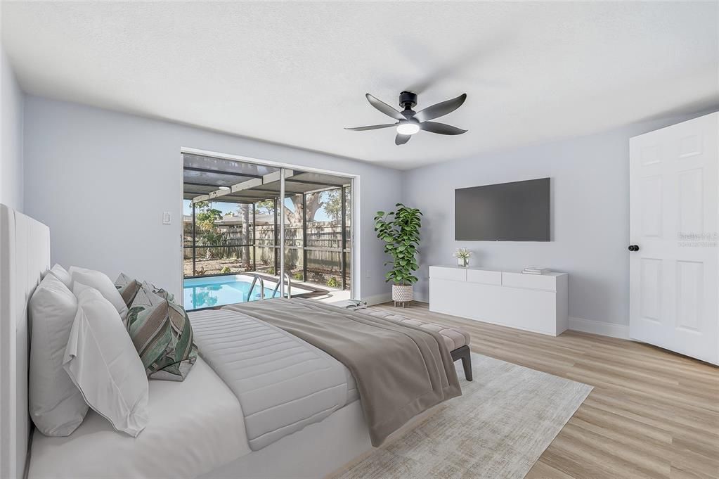 Bedroom, Interior, Wood Texture Flooring