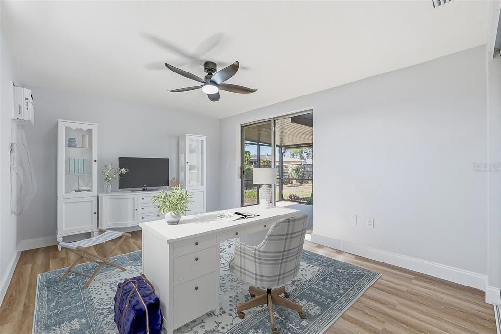 Home Office, Interior, Wood Texture Flooring