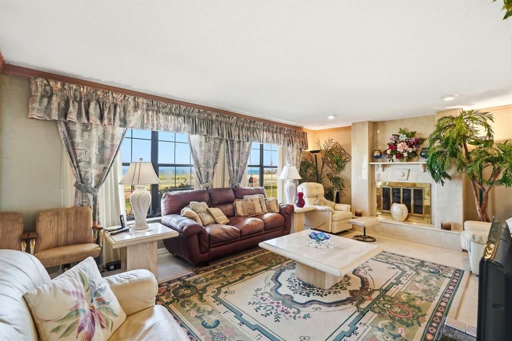 Fireplace, Interior, Living room, Recessed Lighting, Water