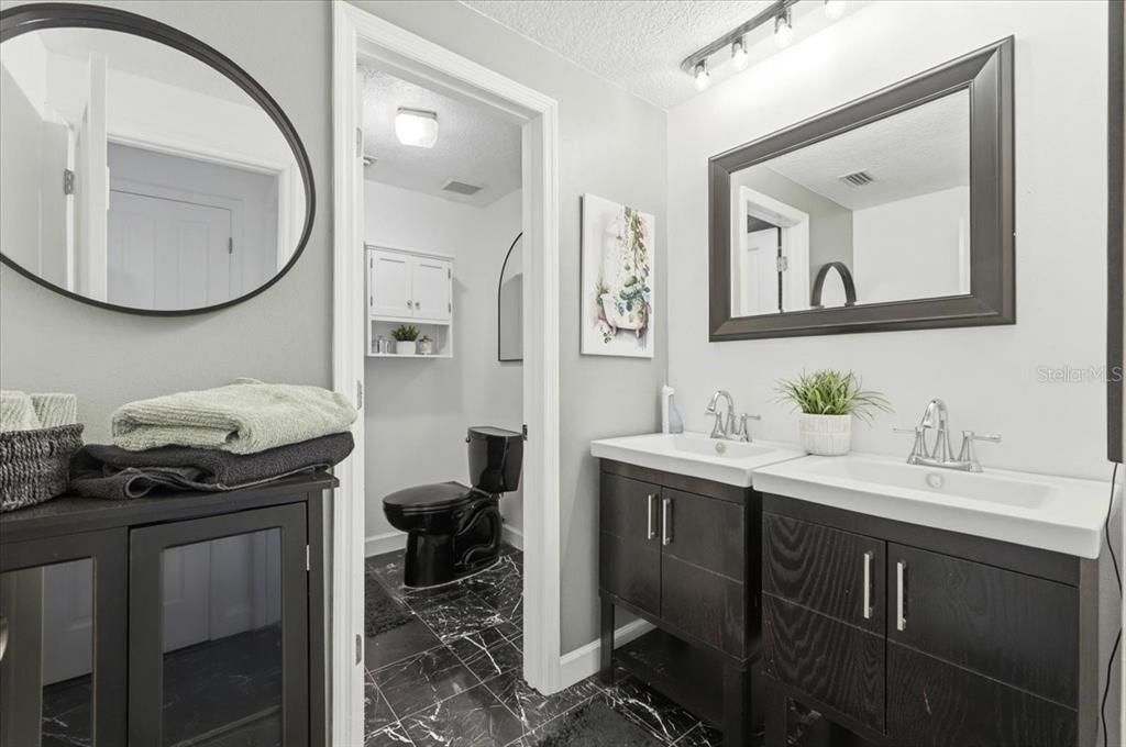 Bathroom, Dual Sink Vanities, Interior, Marble