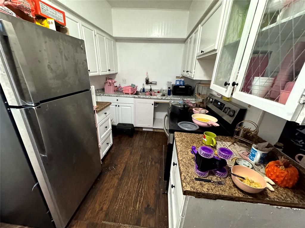 Interior, Kitchen, Wood Texture Flooring