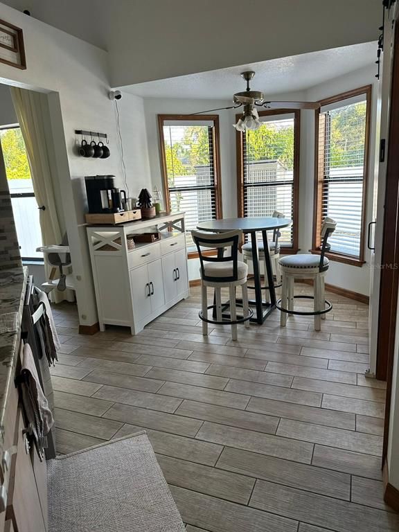 Dining room, Interior, Wood Texture Flooring