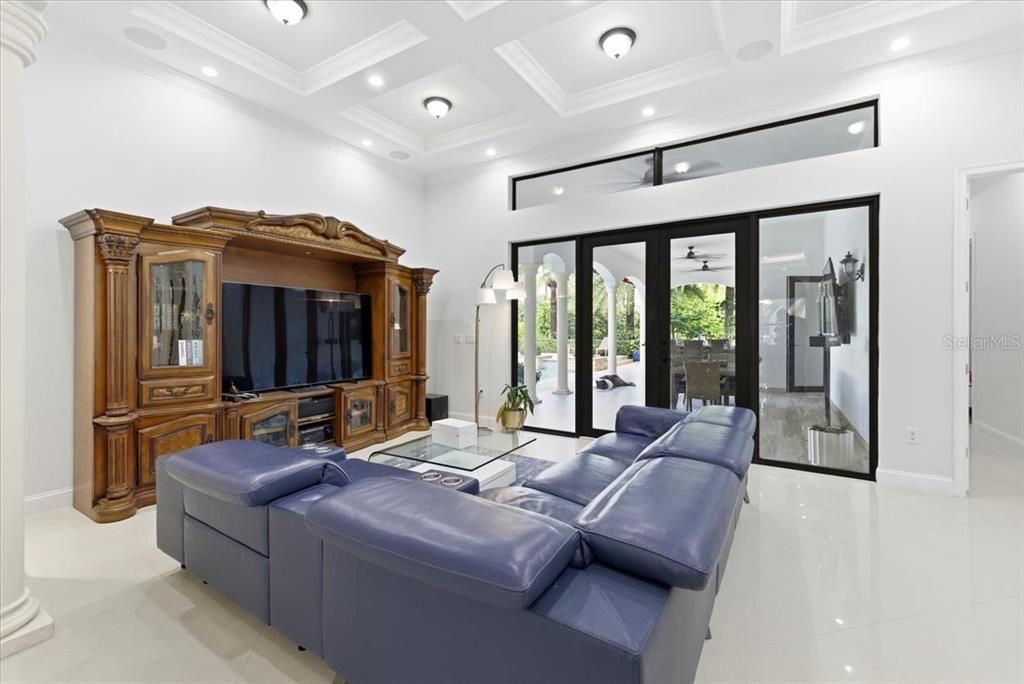 Interior, Living room, Recessed Lighting