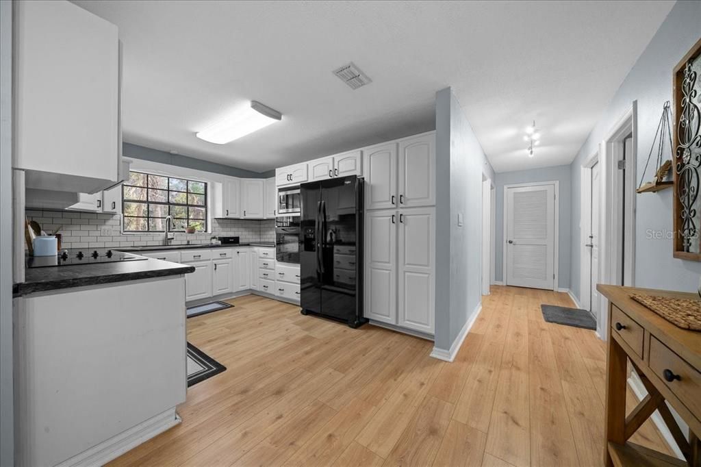 Interior, Kitchen, Wood Texture Flooring