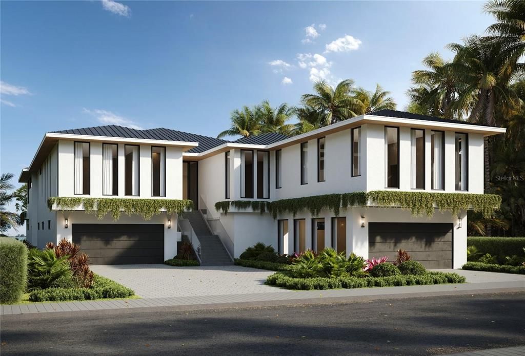 Attached, Exterior, Facade, Modern