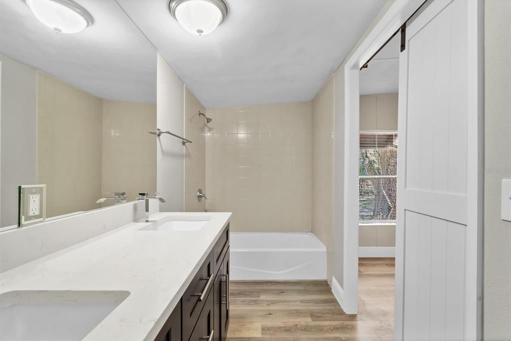 Bathroom, Interior, Wood Texture Flooring