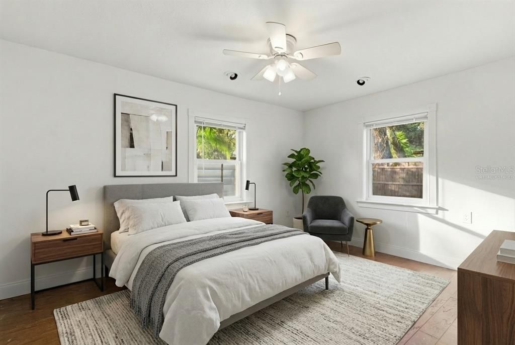 Bedroom, Interior, Wood Texture Flooring