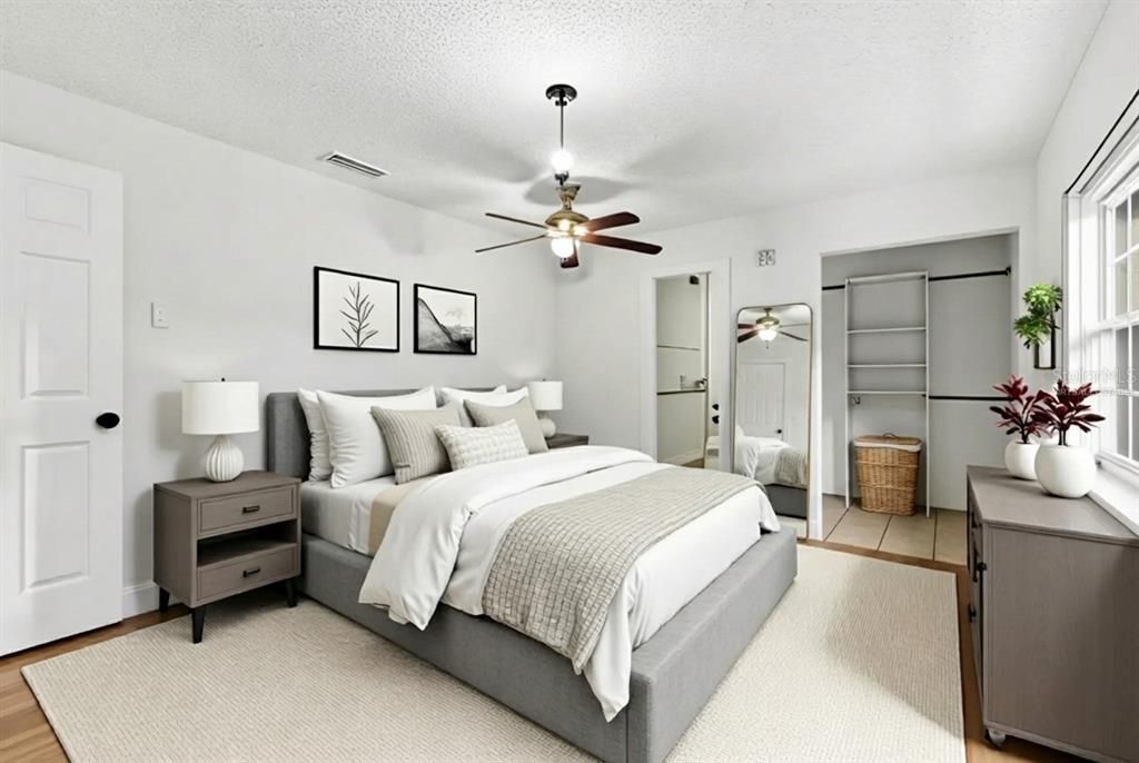 Bedroom, Interior, Wood Texture Flooring