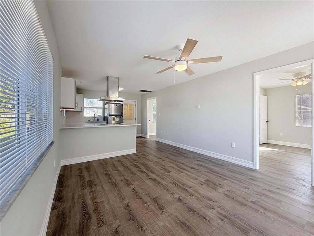 Empty room, Interior, Kitchen, Wood Texture Flooring