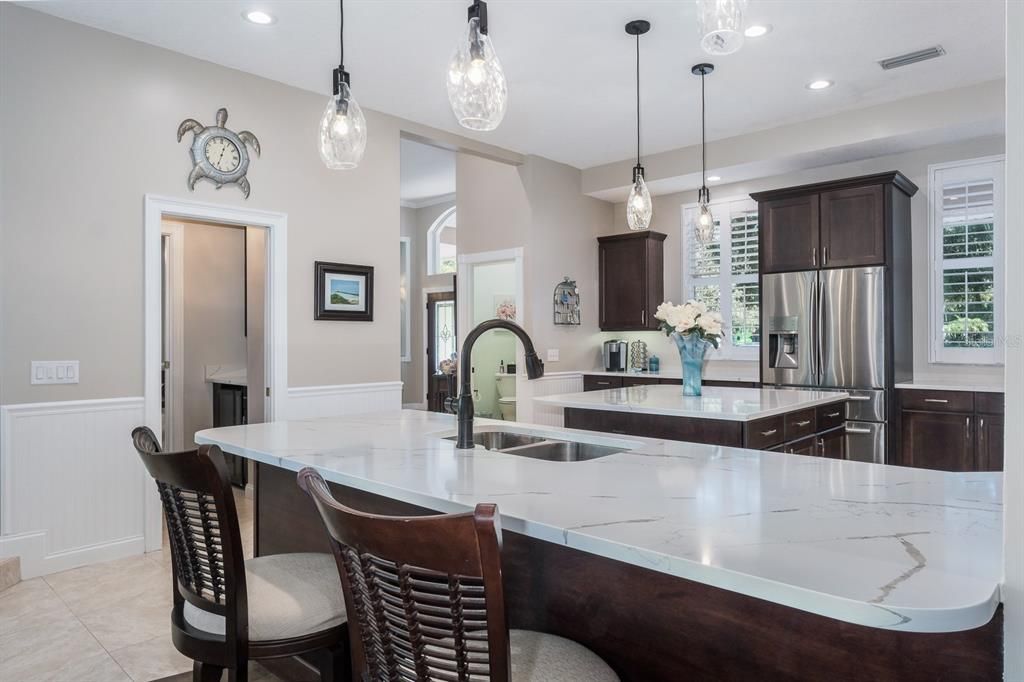 Interior, Kitchen, Pendant Lights, Recessed Lighting, Stainless Steel Appliances