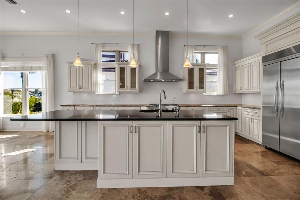 Interior, Kitchen, Pendant Lights, Recessed Lighting, Stainless Steel Appliances