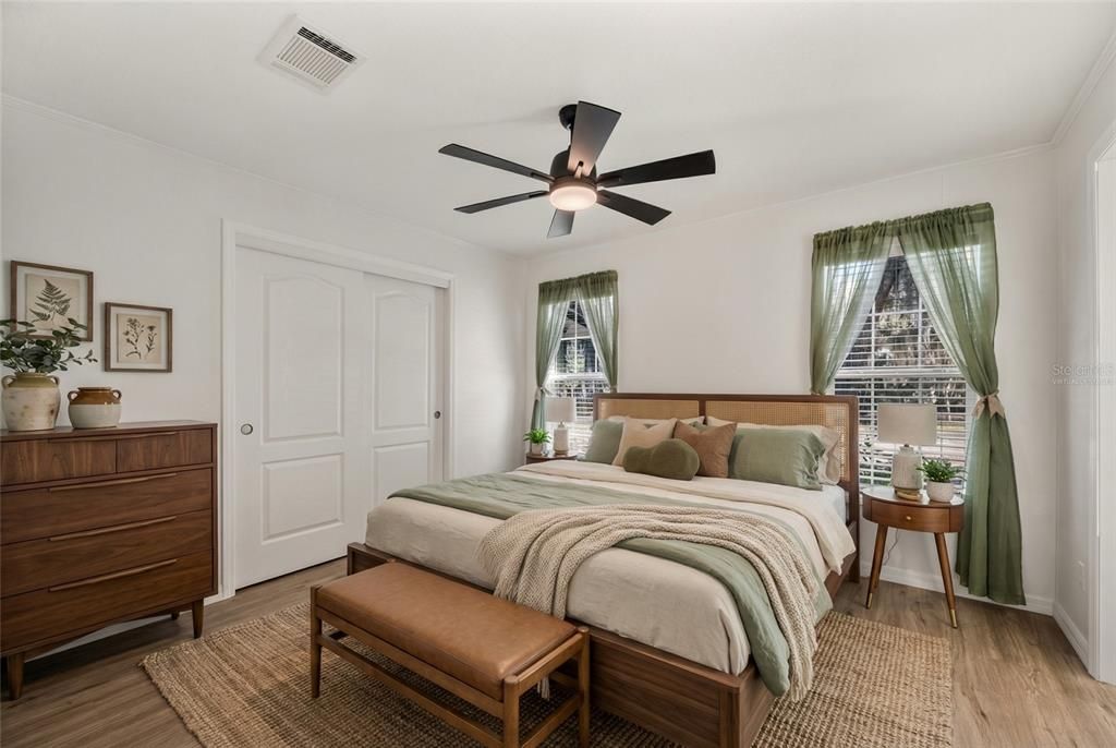 Bedroom, Interior, Wood Texture Flooring