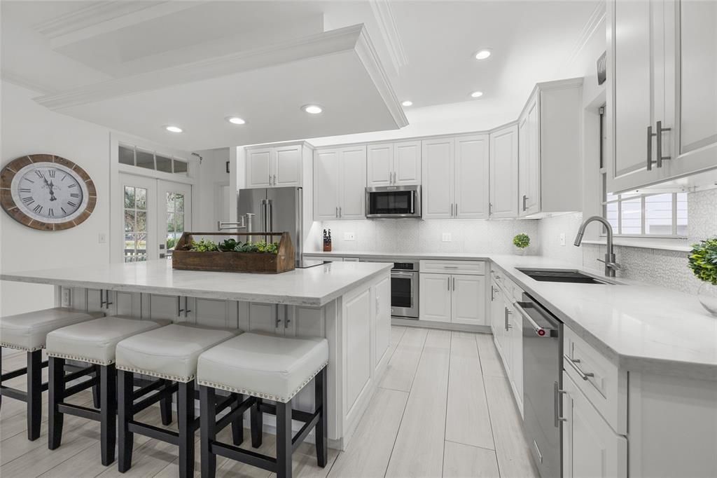 Interior, Kitchen, Recessed Lighting, Stainless Steel Appliances