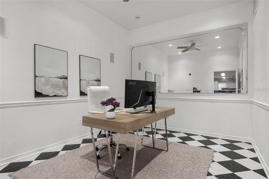 Home Office, Interior, Recessed Lighting