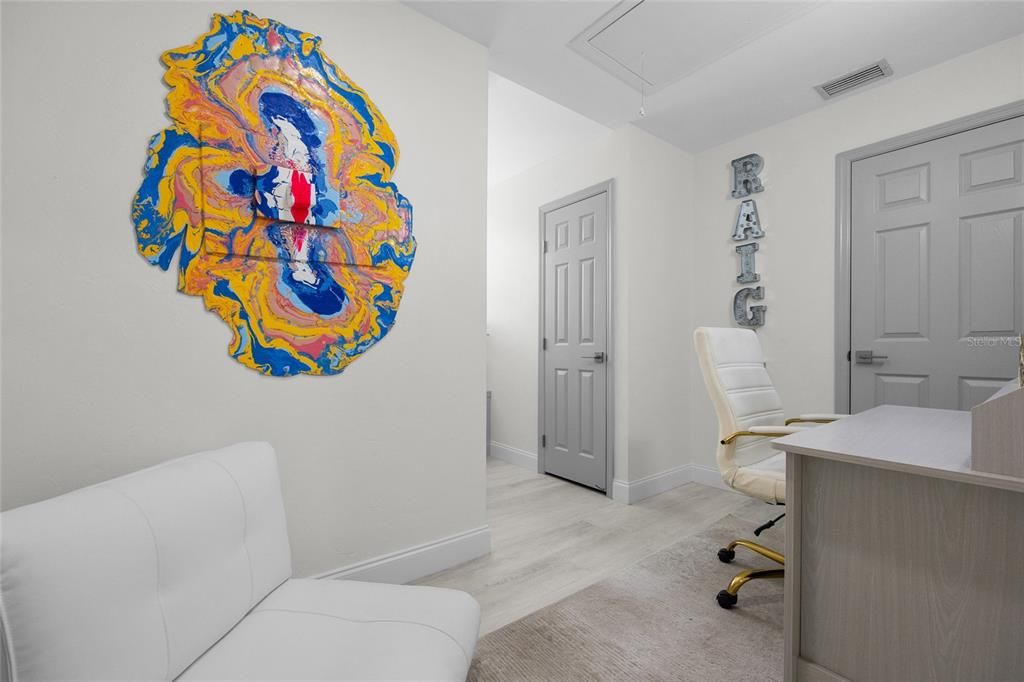 Home Office, Interior, Wood Texture Flooring