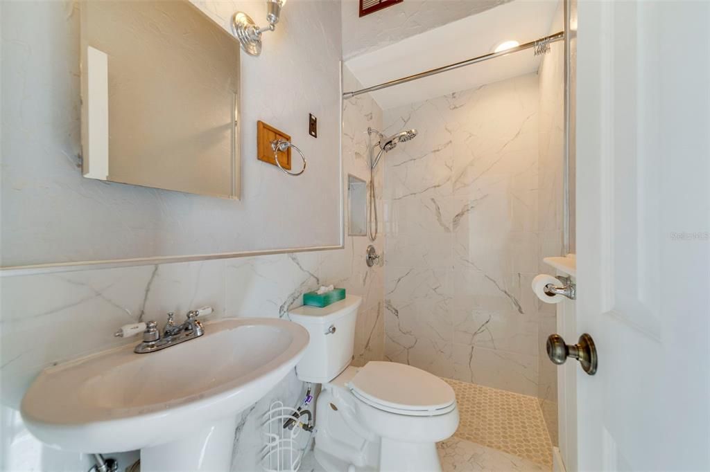 Bathroom, Interior, Marble Walls