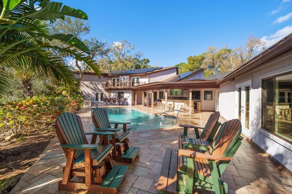 Exterior, Pool, Solar Panels