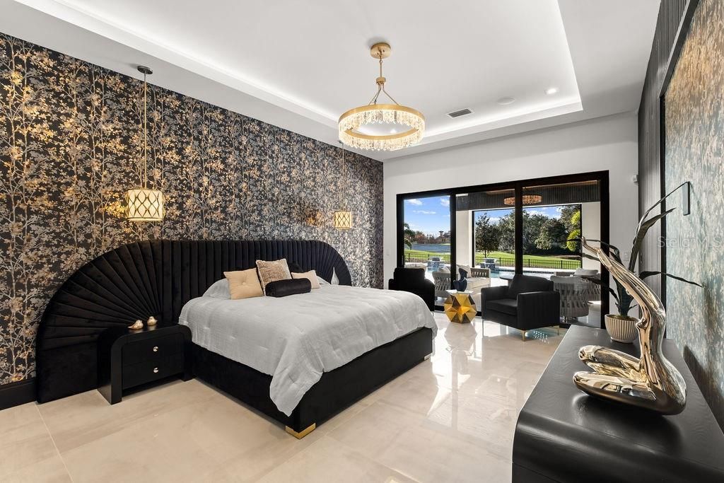 Bedroom, Interior, Pendant Lights, Recessed Lighting