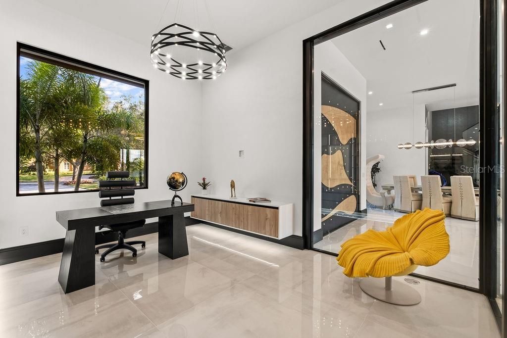 Home Office, Interior, Pendant Lights, Recessed Lighting