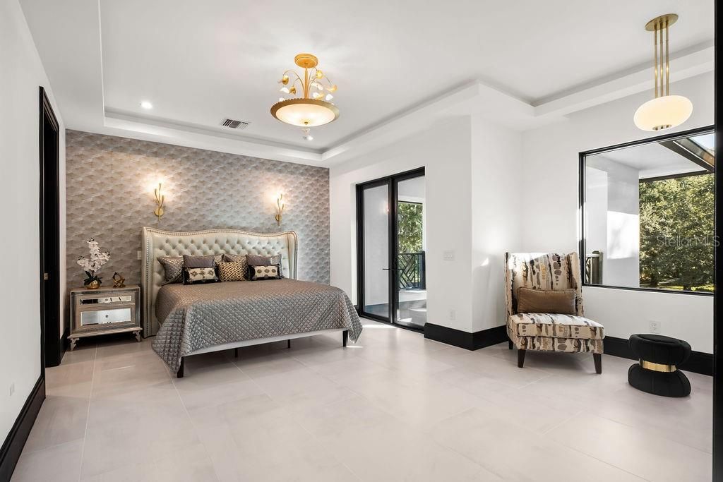 Bedroom, Interior, Pendant Lights, Recessed Lighting