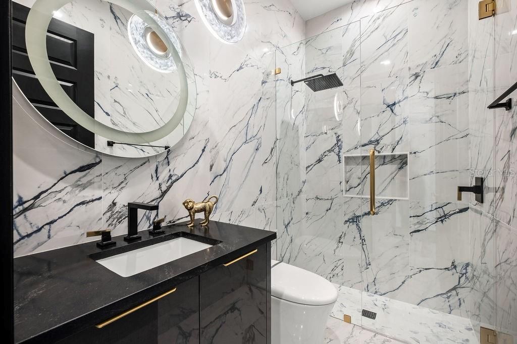 Bathroom, Interior, Marble, Marble Walls