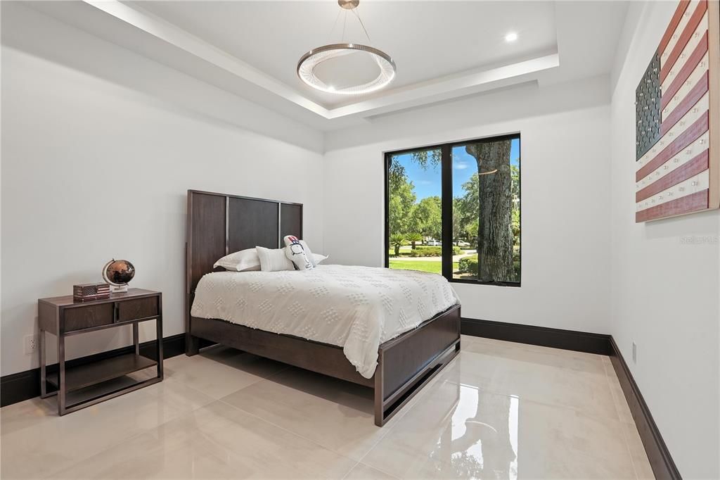 Bedroom, Interior, Pendant Lights, Recessed Lighting