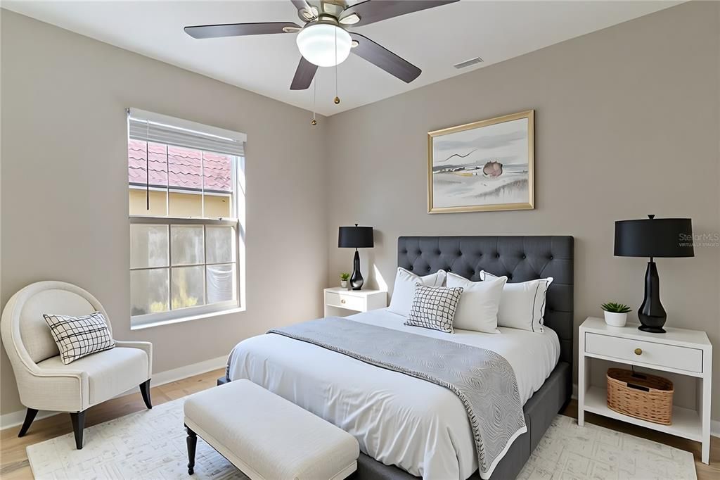 Bedroom, Interior, Wood Texture Flooring