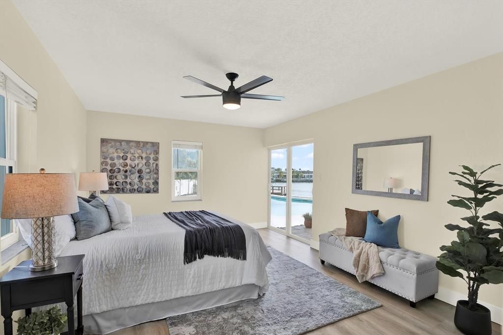Bedroom, Interior, Water, Wood Texture Flooring