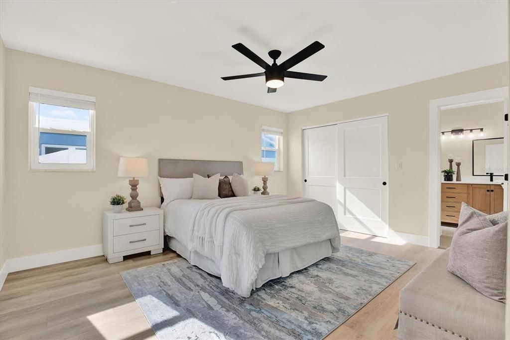 Bedroom, Interior, Wood Texture Flooring