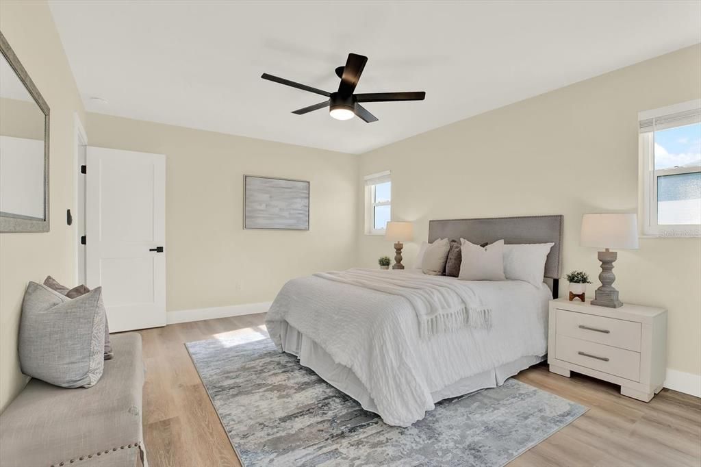 Bedroom, Interior, Wood Texture Flooring